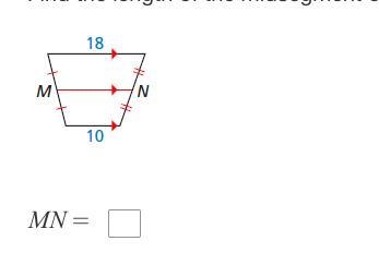 Find the length of the midsegment of the trapezoid.-example-1