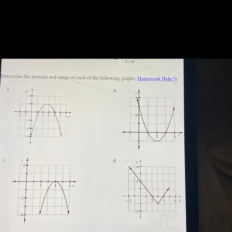 I need help Determine the domain and range of each of the following-example-1