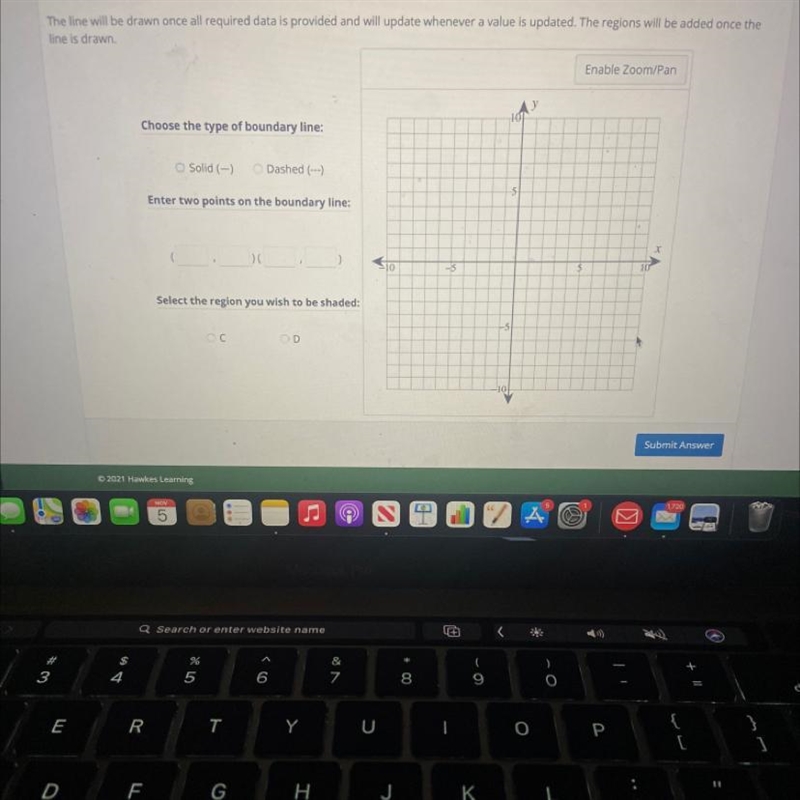 Solve the system of two linear inequalities graphically. Graph the solution set of-example-1