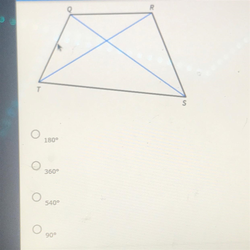 What is the sum of the exterior angles of polygen QRST-example-1