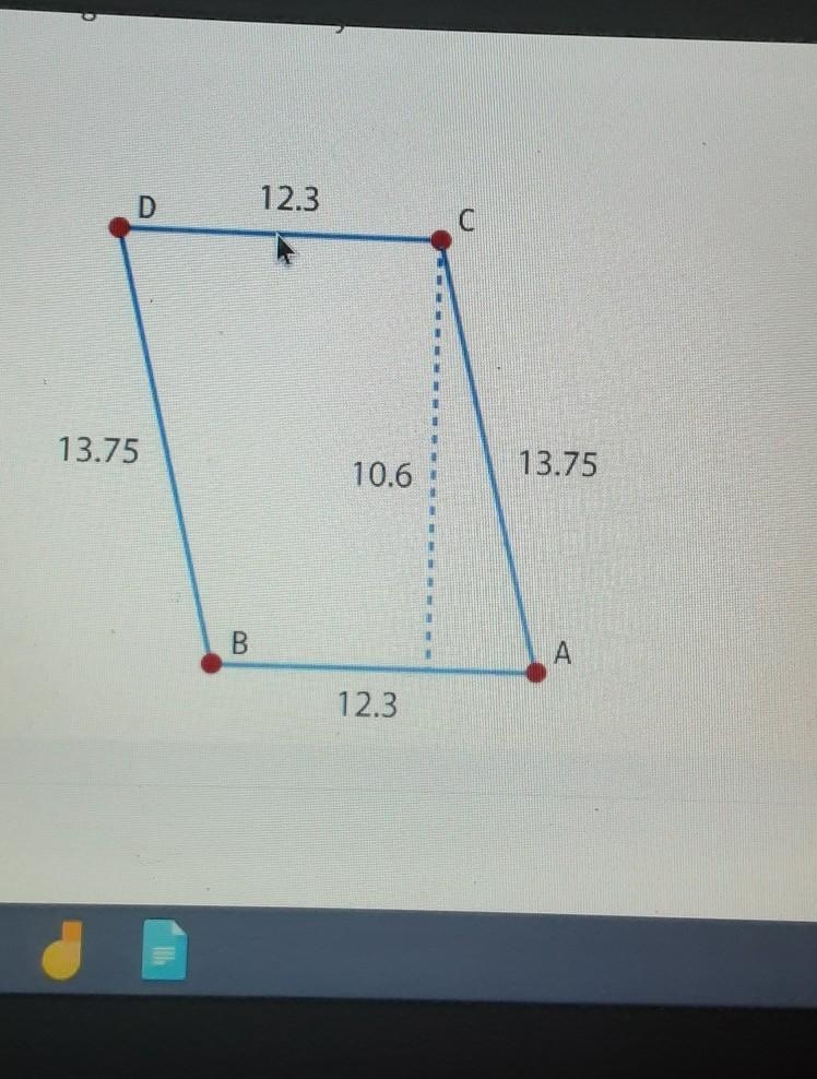 Find the area of the parallelogram in the figure below. round your. answer to the-example-1