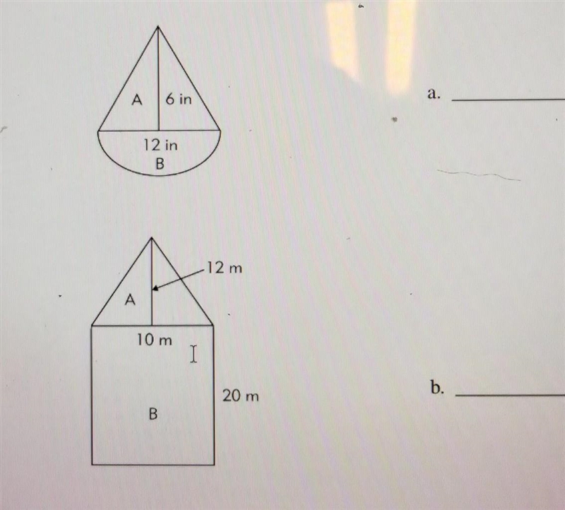 NO LINKS!! Find the areas of these composite figures​-example-1