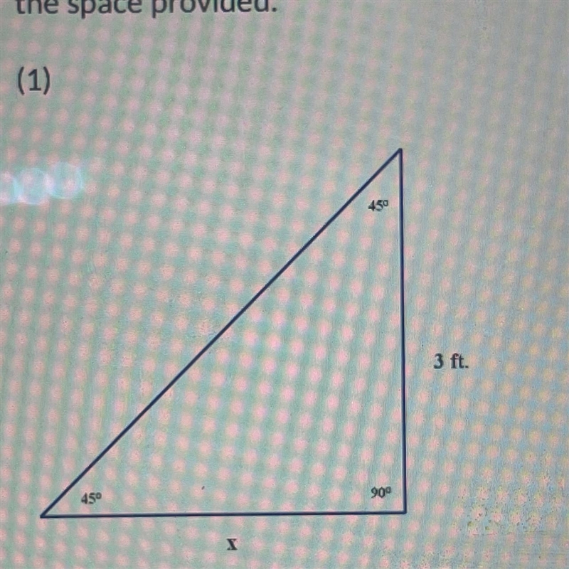 The question says : use what you learned in the Special Trinagles Geogevra Activity-example-1