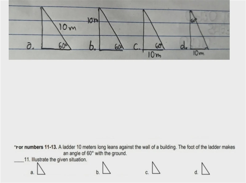 (a)In the picture(b)How far is the Base of the ladder from the wall-example-1