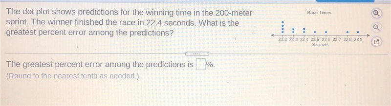 Race TimesThe dot plot shows predictions for the winning time in the 200-metersprint-example-1