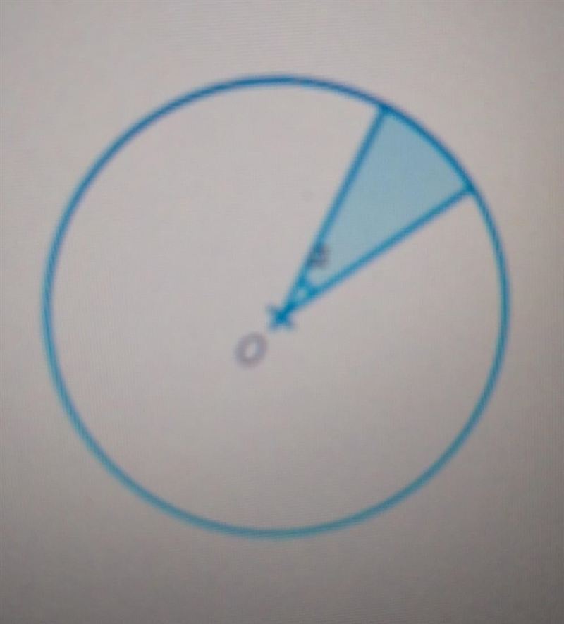 The circle has center O. Its radius is 4 cm, and the central angle a measures 30°. What-example-1