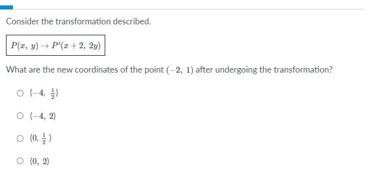 What are the new coordinates of the point (-2,1) after undergoing the transformation-example-1