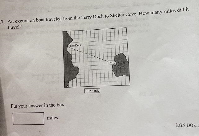 An excursion boat traveled from the Ferry Dock to Shelter Cove. How many miles did-example-1