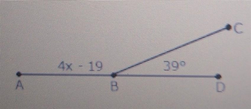 Fine the value of X if angles ABC is Supplementary to CBD-example-1