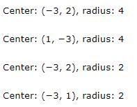 Find the center and the radius of the circle x2 + y2 − 2x + 6y − 6 = 0.-example-1