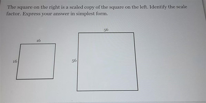 the score on the right is a scaled copy of the square on the left identify the scale-example-1