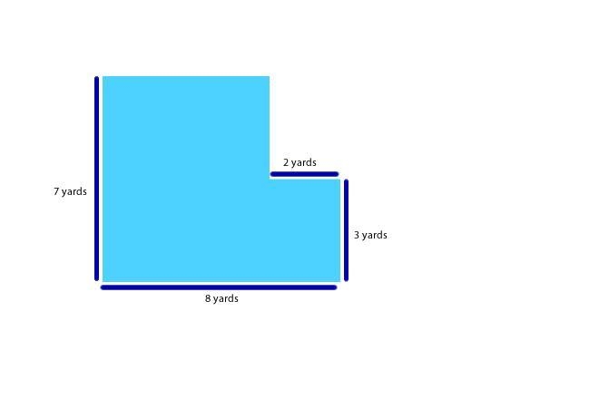 What is the perimeter of the figure Assume that all angles are right anglesA) 23 yardsB-example-1