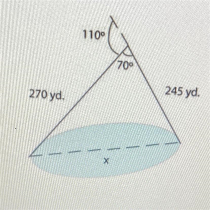 Find the length of the lake to the nearest yard-example-1