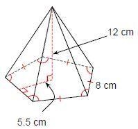 Find the volume of each pyramid. Round your answer to the nearest tenth, if necessary-example-1