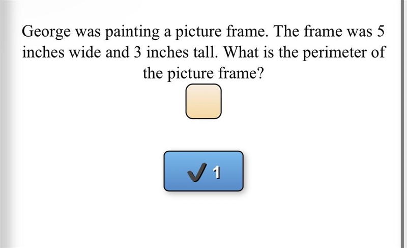 George was painting a picture frame. The frame was 5inches wide & 3inches tall-example-1