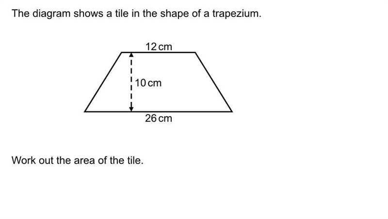 Work out the area of the tile.-example-1