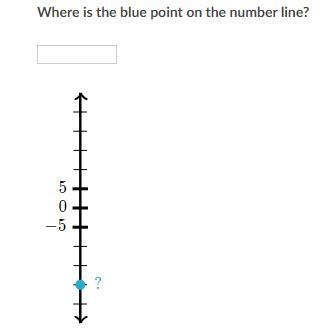 Where is the blue point on the number line?-example-1