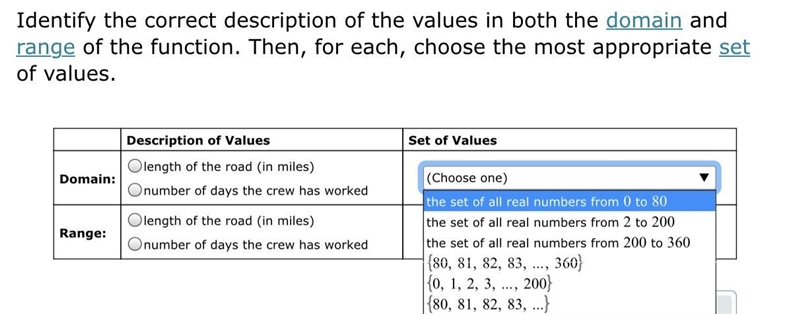 Please help with math domain and range of a linear function that models a real world-example-2