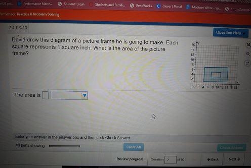 7.4.PS-13 Question Help David drew this diagram of a picture frame he is going to-example-1