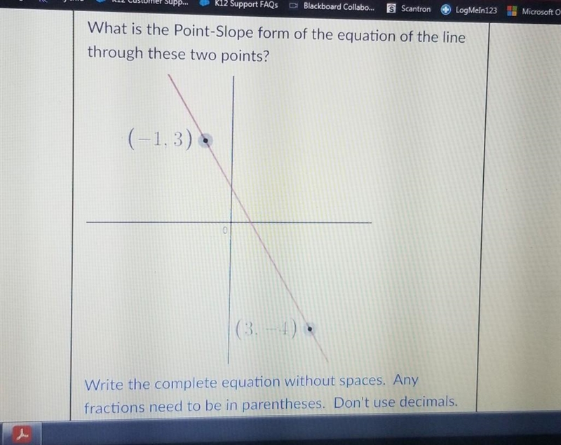 please help thank youWhat is the point-slope form of the equation of the line through-example-1