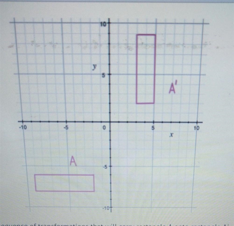 Select the sequence of transformation that will carry rectangle A onto rectangle A-example-1