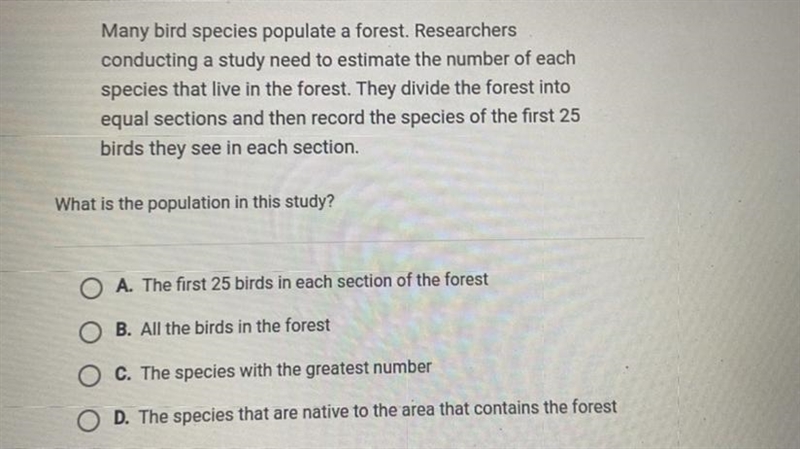 conducting a study need to estimate the number of eachspecies that live in the forest-example-1