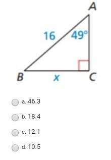 find the value of the variable using sine cosine or tangent. if necessary round to-example-1