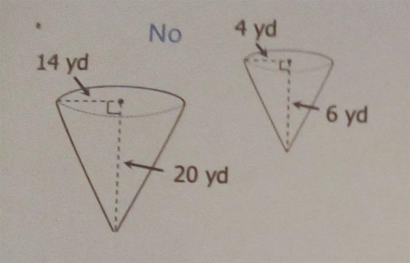 Determine if the pair of solids are similar. If NO explain-example-1