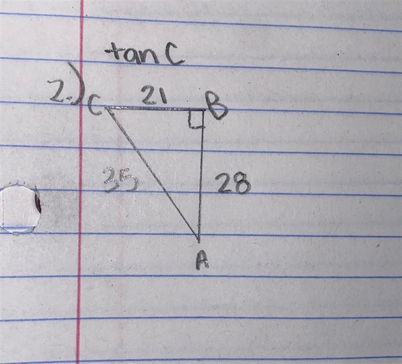 find the value of each trigonometric ratio. Express it as a fraction (ratio) and then-example-1