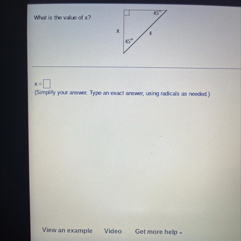 What is x? i’m having trouble finding x and i think i may be typing it incorrectly-example-1