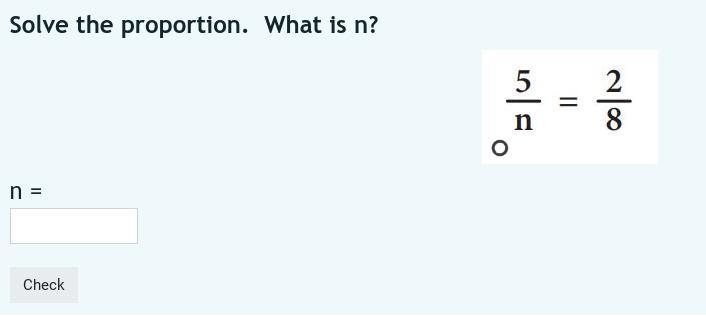 Solve the proportion. What is n?-example-1