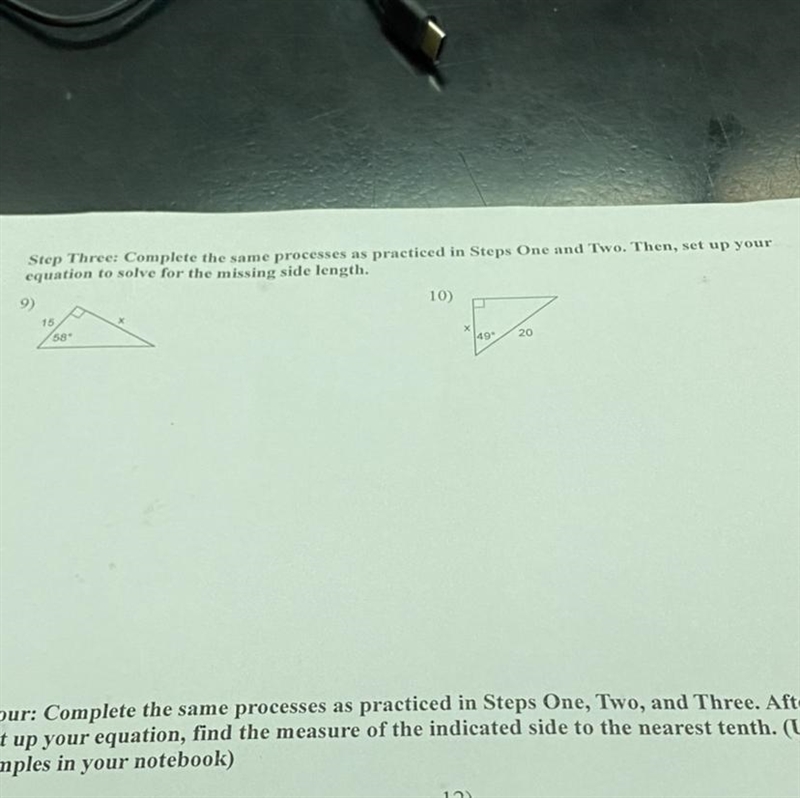 I do not need to solve i need to Identity sine cosine or tangent and identify opposite-example-1