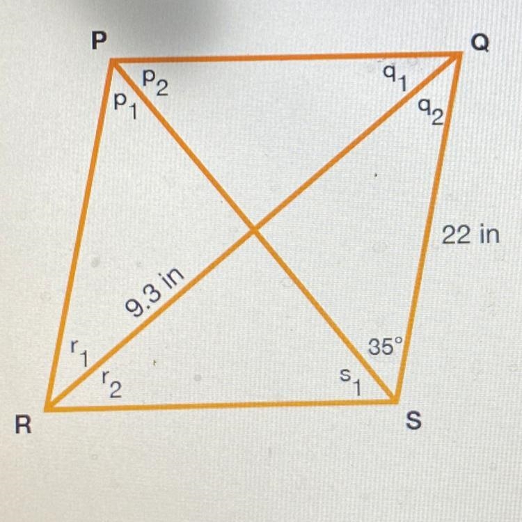 What is the measure of angle p? A. 55 B. 35 C. 90 D. 70-example-1