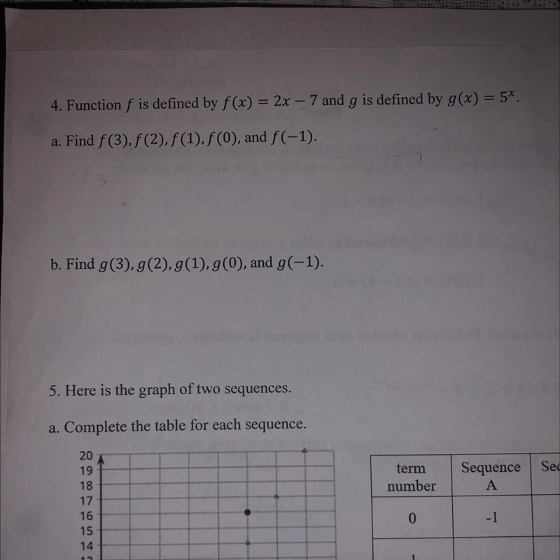 Function f is defined by f(x) = 2x – 7 and g is defined by g(x) = 5*-example-1