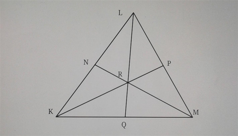 In KLM, R is the centroid. If LR=46 find RQ-example-1