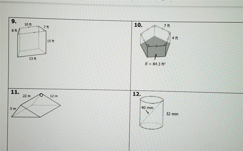 Can anyone answer any of these problems I need to find the surface area-example-1