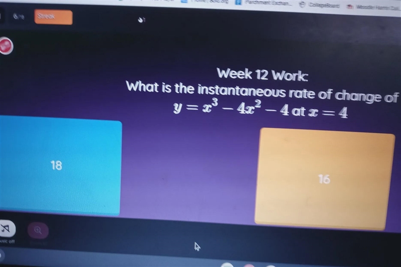 What is the instantaneous rate of change of y=x^3-4x^2-4 at x=4 answer options:1816-example-1