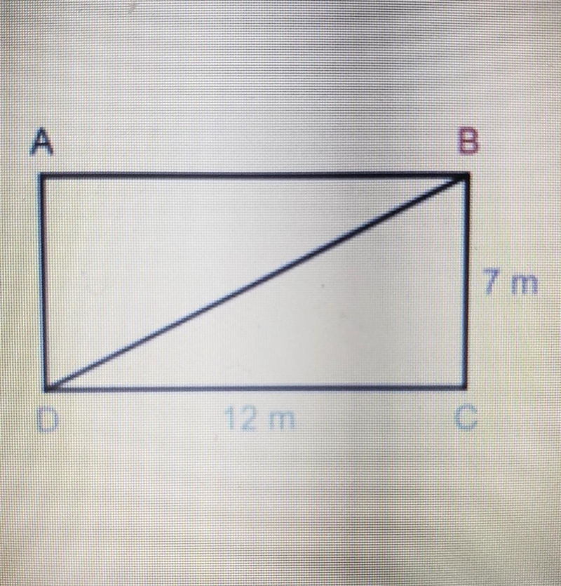 Rectangle ABCD is shown. What is the length of diagonal BD? Round to the nearest tenth-example-1