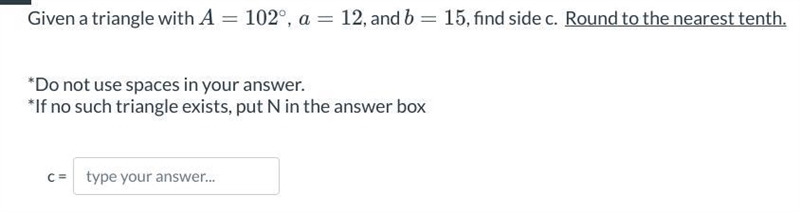 Find side c of a triangle C=? Please help fast-example-1