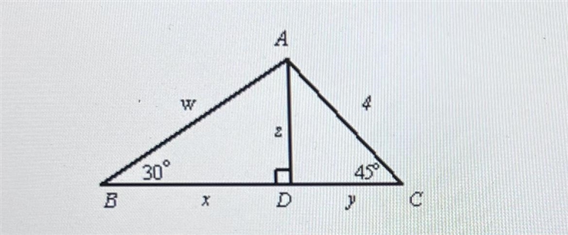 Find the values of w, x and z-example-1