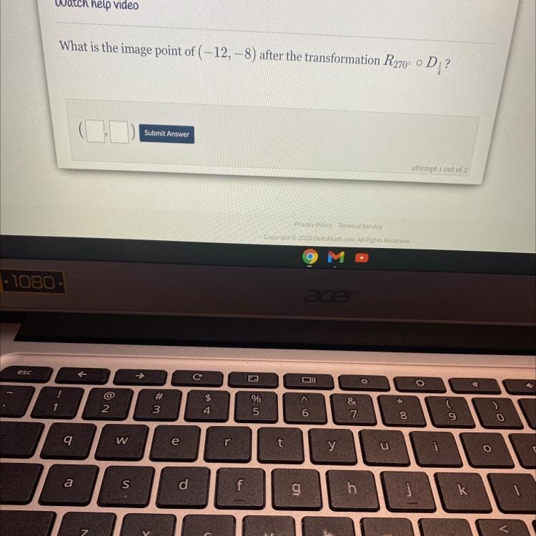 What is the image point of (-12, —8) after the transformation R270 oD ?-example-1