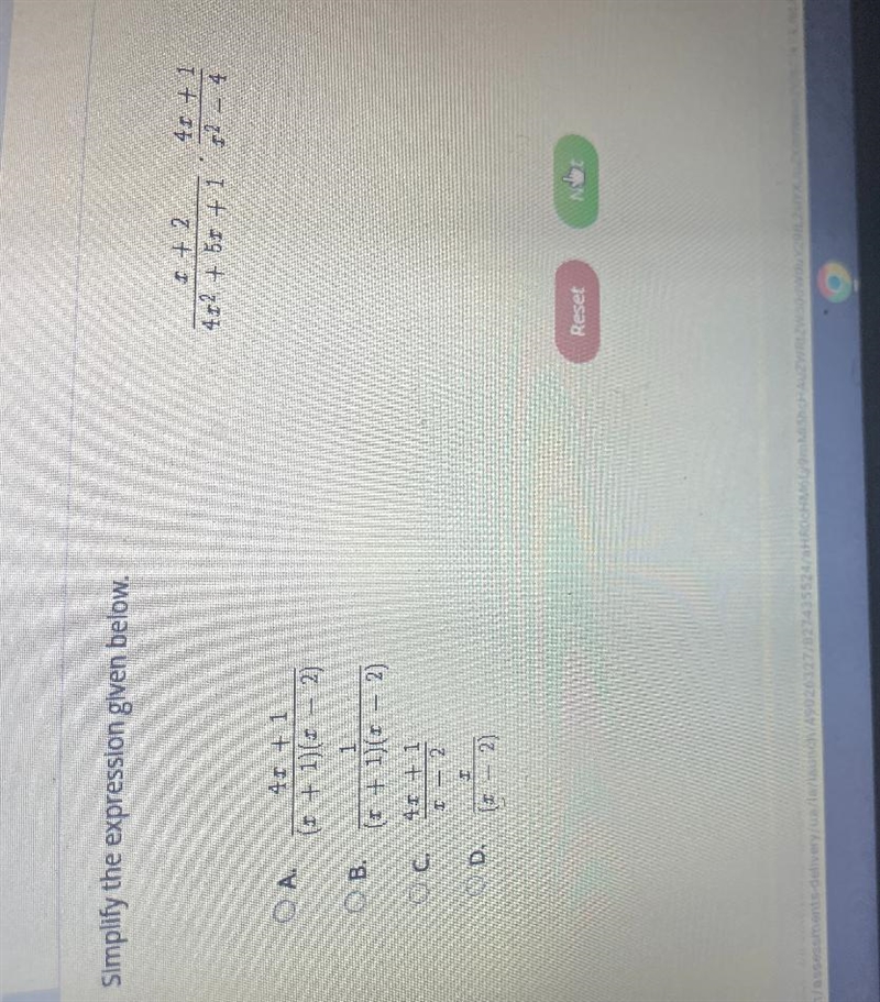 Simplify the expression given below.SOA.41 +1(I + 1)(12)O B.(I + 1)(1-2)SOC.41 +1I-example-1