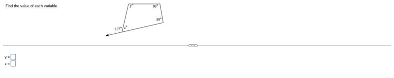 Find the value of each variable.-example-1