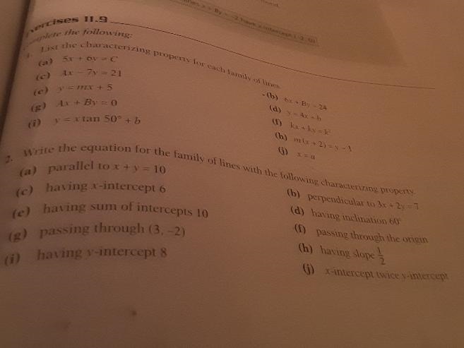 kx (h) mleta 83 miate the equation for the family of lines with the following characterizing-example-1