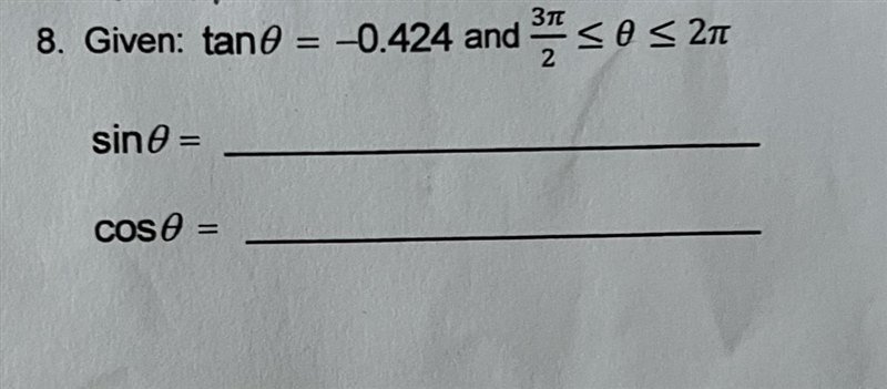 For 7-8, use the information given todetermine the missing values.-example-1