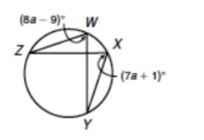 Based on the following circle, solve for the value of a.-example-1