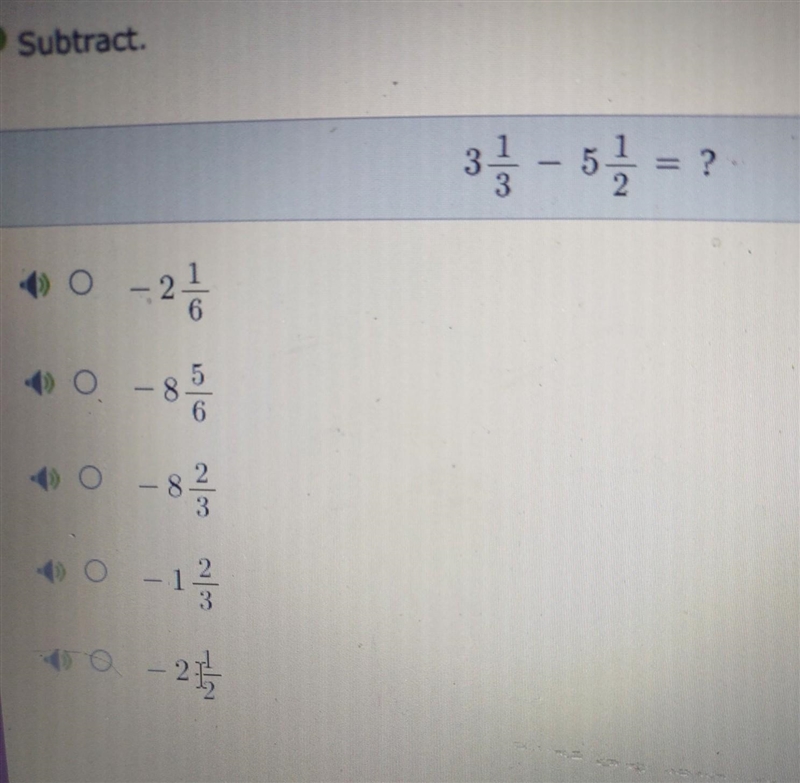 3 1/3 - 5 1/2 in fraction form​-example-1