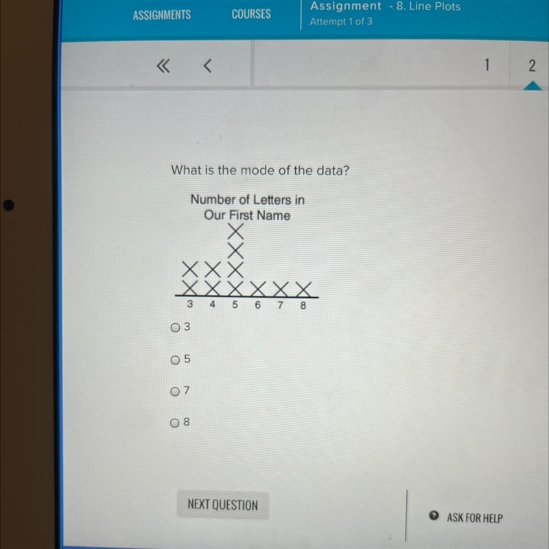 What is the mode of the data?-example-1