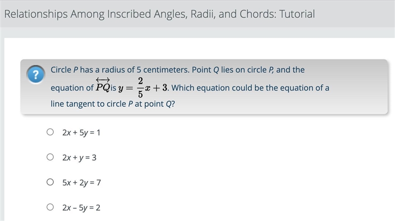 I would like to know what formula I would use to solve this questionCircle P has a-example-1