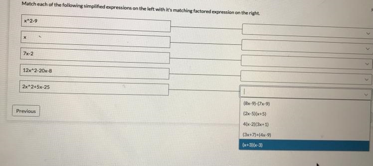 Match each of the following simplified expressions on the left with it's matching-example-1